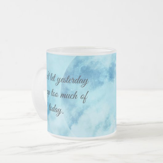 BLAUWE MOTIVATIE QUOTES KOFFIE MOK (Voorkant links)