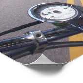 Blauwe motorfiets 3 poster (Hoek)