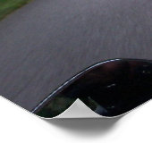 Blauwe motorfiets 8 poster (Hoek)