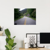 Blauwe motorfiets 8 poster (Thuiskantoor)