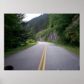 Blauwe motorfiets 8 poster (Voorkant)