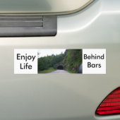 Blauwe motorfiets 9 bumpersticker (Op auto)