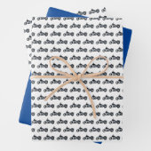 Blauwe motorfiets Aangepaste feestdagen Inpakpapier Vel (In situ)