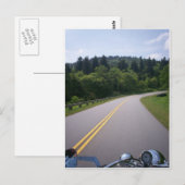 Blauwe motorfiets briefkaart (Voorkant / Achterkant)