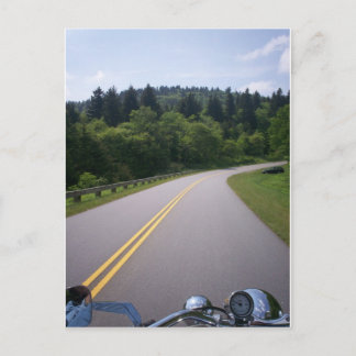 Blauwe motorfiets briefkaart