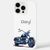 Blauwe motorfiets Case-Mate iPhone case (Achterkant)