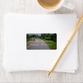 Blauwe motorfiets etiket (Insitu)