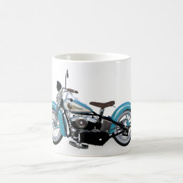  blauwe motorfiets koffiemok