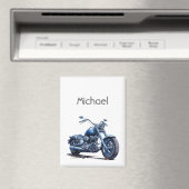 Blauwe motorfiets magneet (Insitu (Vaatwasser))