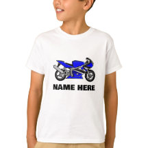 Blauwe motorfiets