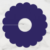 Blauwe mousserende lichten wijnglaslabel (Achterkant)