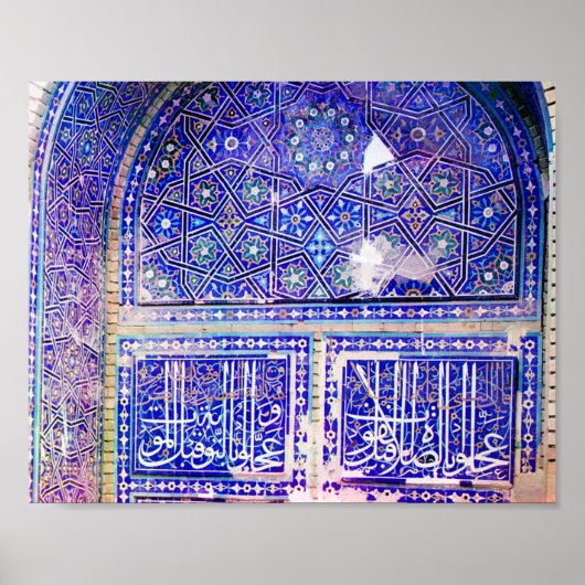 Blauwe mozaïek - 1911 kleurenfotoPoster Poster (Voorkant)