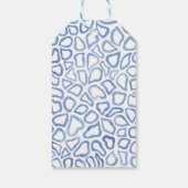 Blauwe mozaïek cadeaulabel (Achterkant)