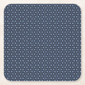 Blauwe mozaïek kartonnen onderzetters (Voorkant)