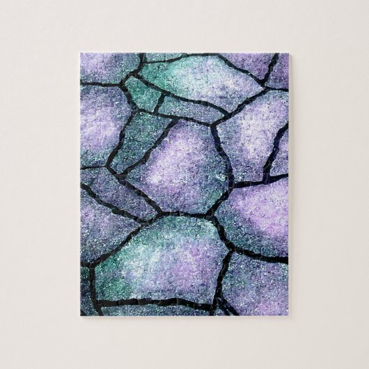 Blauwe mozaïek legpuzzel (Verticaal)