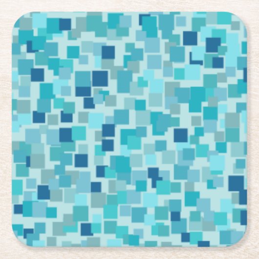 Blauwe mozaïek Onderzetters (Voorkant)