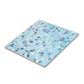 Blauwe mozaïek tegeltje (Zijkant)