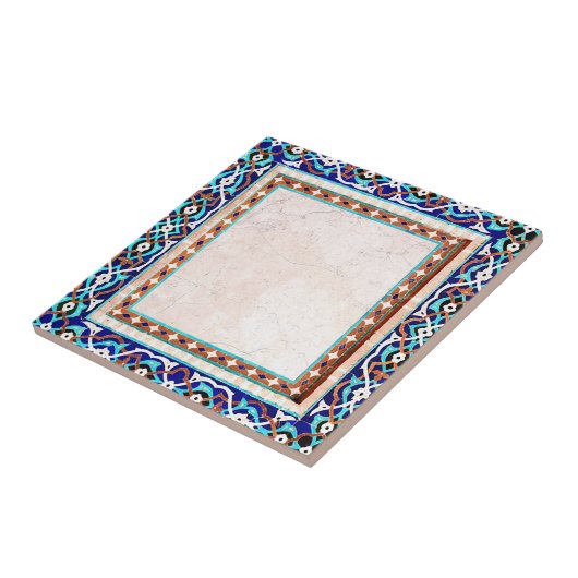 Blauwe mozaïekkeramische Tegel Tegeltje (Zijkant)