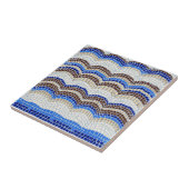 Blauwe mozaïekkleine keramische tegel tegeltje (Zijkant)