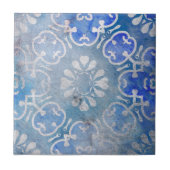 Blauwe mozaïekmeeuw vervormd met één blik tegeltje (Voorkant)