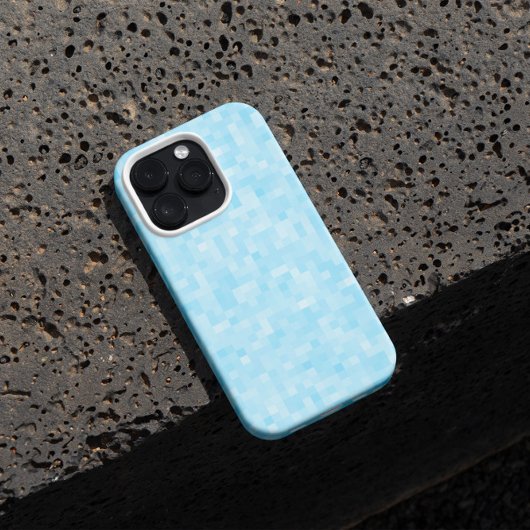 Blauwe mozaïekpixelatie Case-Mate iPhone case