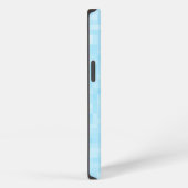 Blauwe Mozaïekpixelatie iPhone Hoesje (Rechterkant)