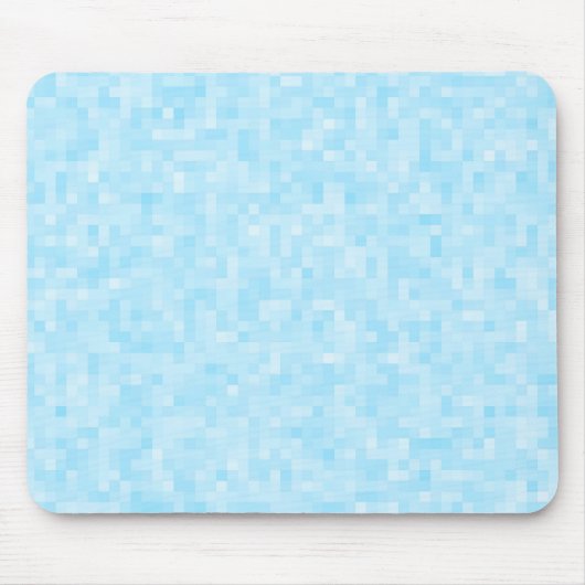 Blauwe mozaïekpixelatie muismat (Voorkant)