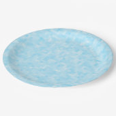 Blauwe mozaïekpixelatie papieren bordje (Gekanteld)