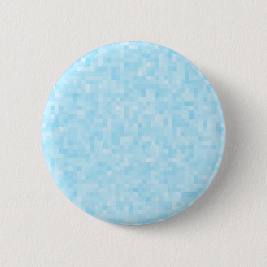 Blauwe mozaïekpixelatie ronde button 5,7 cm (Voorkant)