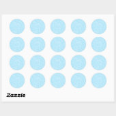 Blauwe mozaïekpixelatie ronde sticker (Vel)