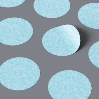 Blauwe mozaïekpixelatie ronde sticker