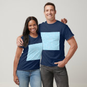 Blauwe mozaïekpixelatie t-shirt (Unisex)