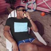 Blauwe mozaïekpixelatie t-shirt