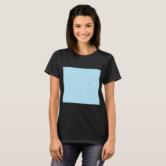 Blauwe mozaïekpixelatie t-shirt (Voorkant volledig)
