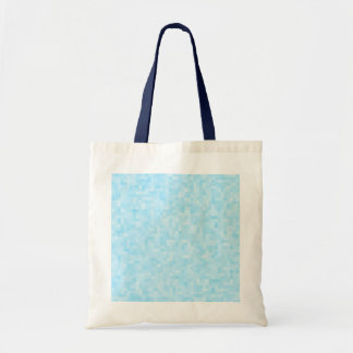 Blauwe mozaïekpixelatie tote bag