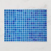 Blauwe mozaïekTegel Briefkaart (Voorkant)