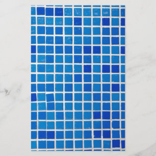 Blauwe mozaïekTegel Briefpapier