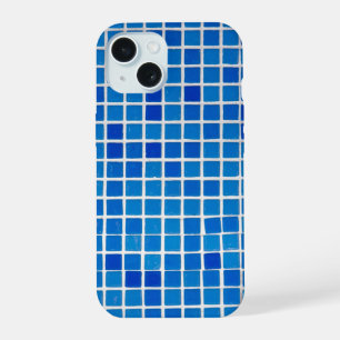 Blauwe mozaïektegel iPhone 15 case