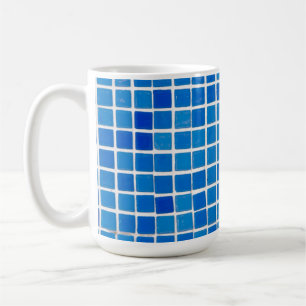 Blauwe mozaïektegel koffiemok