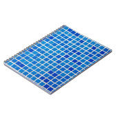 Blauwe mozaïekTegel Notitieboek (Linkerzijde)