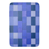 Blauwe mozaïektegels badmat (Voorkant Verticaal)
