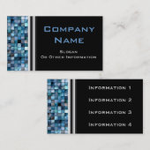 Blauwe mozaïektegels professionele Visitekaartjes (Voorkant / Achterkant)