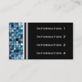 Blauwe mozaïektegels professionele Visitekaartjes (Achterkant)