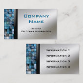 Blauwe mozaïektegels, Visitekaartjes (Voorkant / Achterkant)