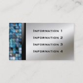 Blauwe mozaïektegels, Visitekaartjes (Achterkant)