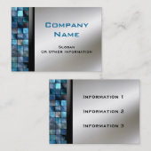 Blauwe mozaïektegels, Visitekaartjes (Voorkant / Achterkant)