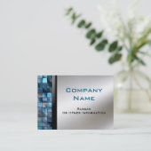 Blauwe mozaïektegels, Visitekaartjes (Staand voorkant)