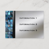 Blauwe mozaïektegels, Visitekaartjes (Achterkant)