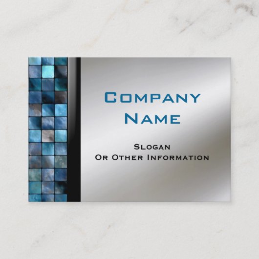 Blauwe mozaïektegels, Visitekaartjes (Voorkant)