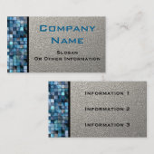 Blauwe mozaïektegels, Visitekaartjes (Voorkant / Achterkant)